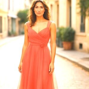 Alfred Angelo Beautiful Disney Princess Fairytale Coral Wedding Dress Size 18w